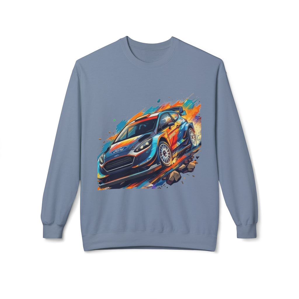 Rally Car Illustration Sweatshirt | Racing Graphic Crewneck