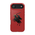 Riding Undead Warrior Cover Phone Case, Medieval Dark Fantasy Art Smartphone Protector, Heavy Duty Magnetic Combat Shell