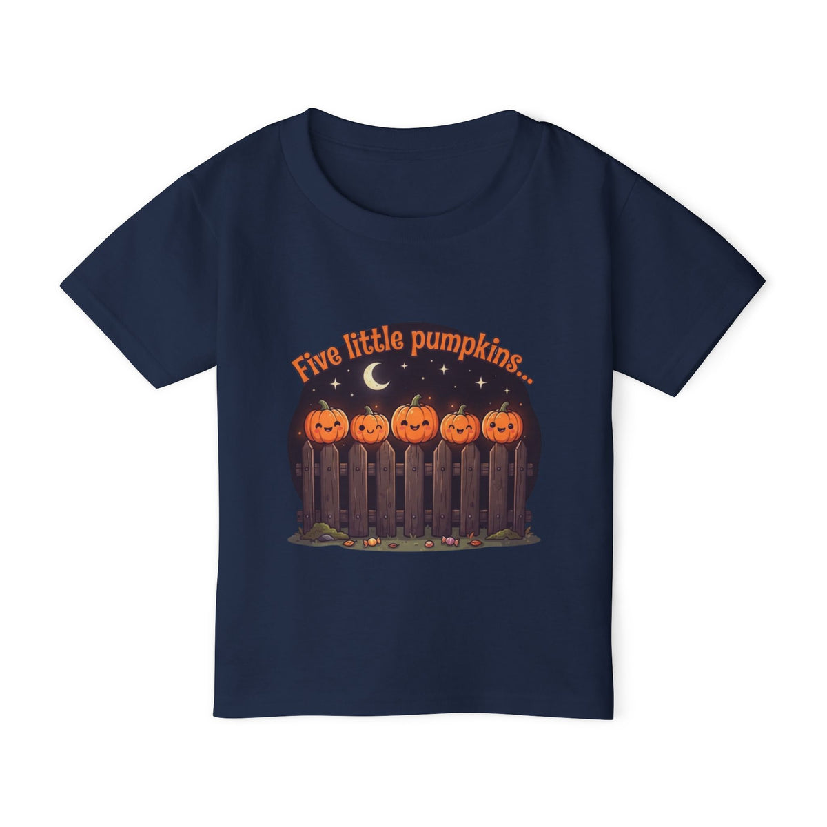 Five Little Pumpkins Toddler Tee | Nursery Rhyme Halloween Kids Shirt