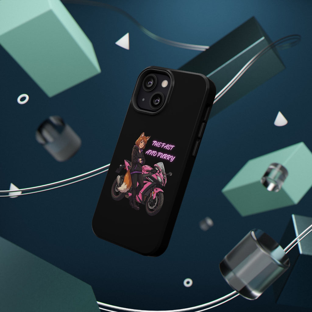 Fox Rider on Pink Sportbike Phone Case | Impact-Resistant Case