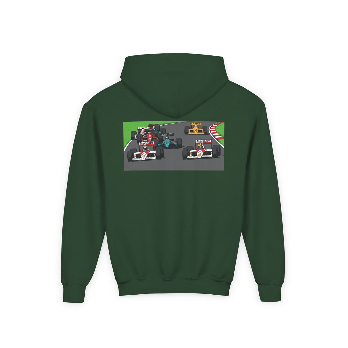 Grid Pack Hoodie, Turbo Era Sweatshirt, Vintage Grand Prix Back Graphic Unisex Pullover