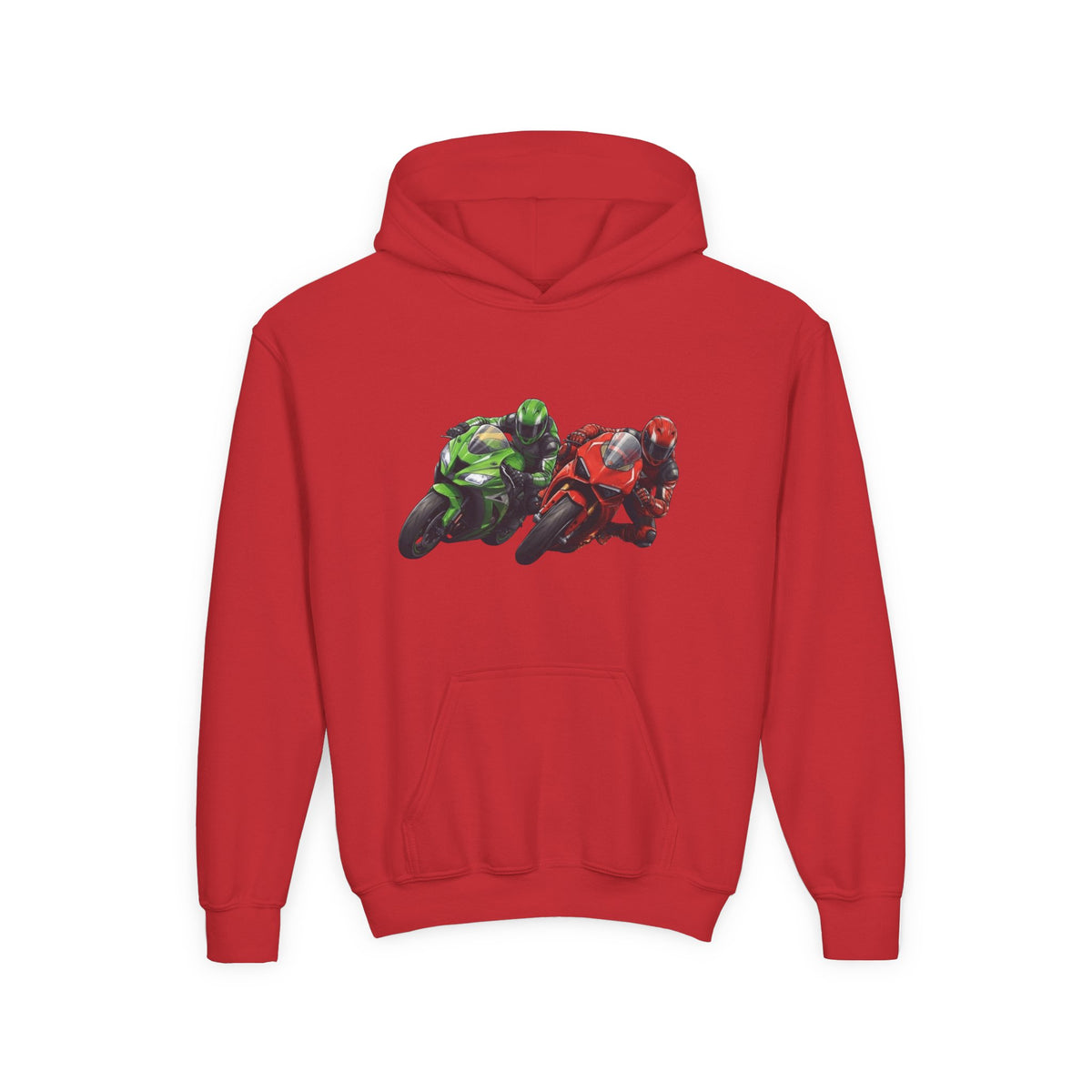 Apex Duel Hoodie, Twin Sportbike Kids Sweatshirt, Youth Track Racing Graphic Pullover