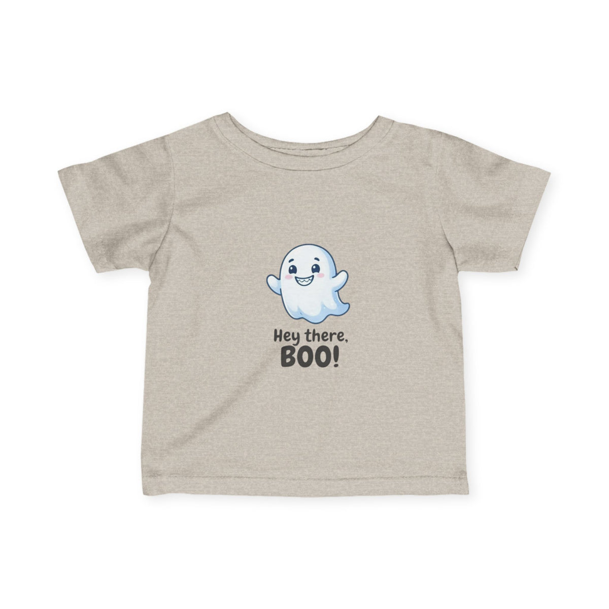 Spook and Snuggle Infant Tee, Greeting Friendly Ghost Baby Clothes, Hey There Boo Text Floating Autumn Newborn Outfit