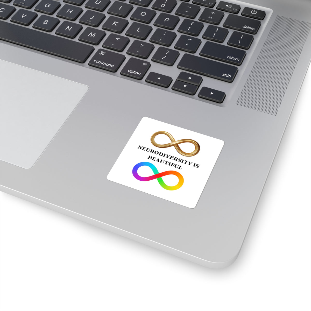 Neurodiversity Is Beautiful Square Vinyl Sticker - Autism Acceptance Loop