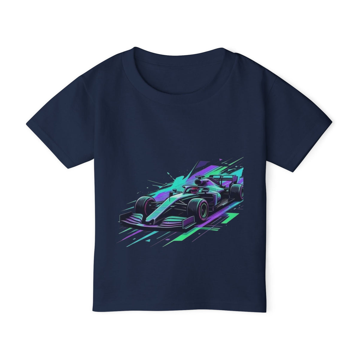 Neon Race Car Toddler T-shirt | Speed Formula Racing Graphic