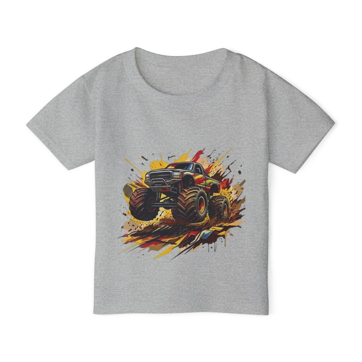 Monster Truck Smash Toddler T-shirt | Mud Splash Racing Tee