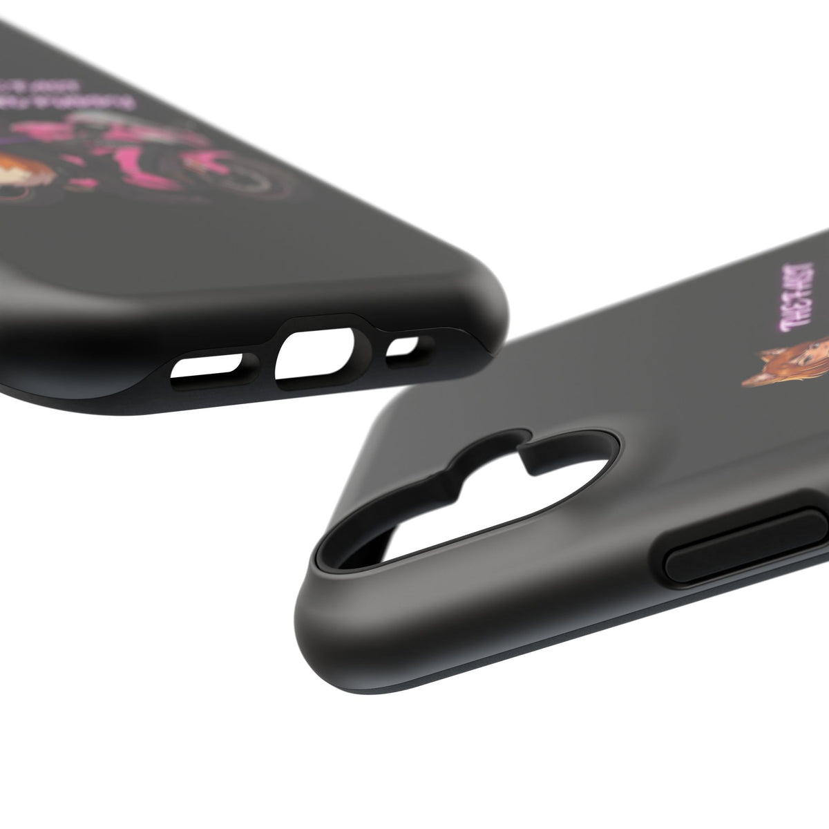 Fox Rider on Pink Sportbike Phone Case | Impact-Resistant Case