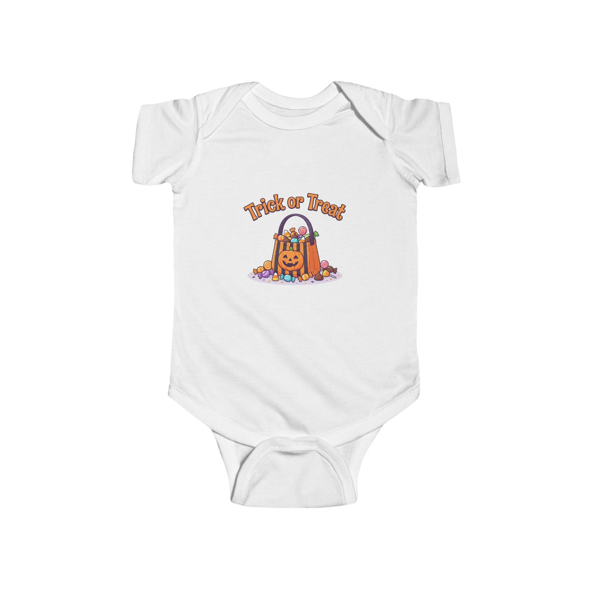 Trick-or-Treat Baby Bodysuit | Candy Bucket Halloween Infant Onesie