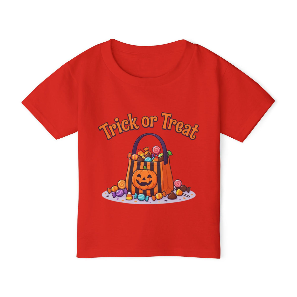 Candy Bucket Halloween Toddler Tee | Retro Trick-or-Treat Kids Shirt