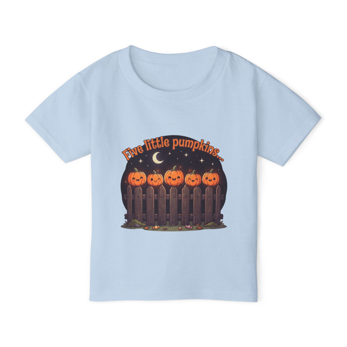 Five Little Pumpkins Toddler Tee | Nursery Rhyme Halloween Kids Shirt