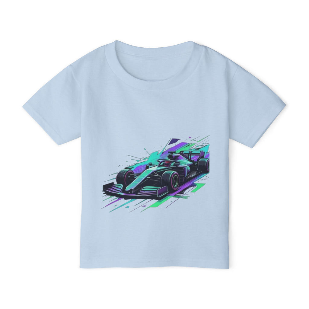 Neon Race Car Toddler T-shirt | Speed Formula Racing Graphic