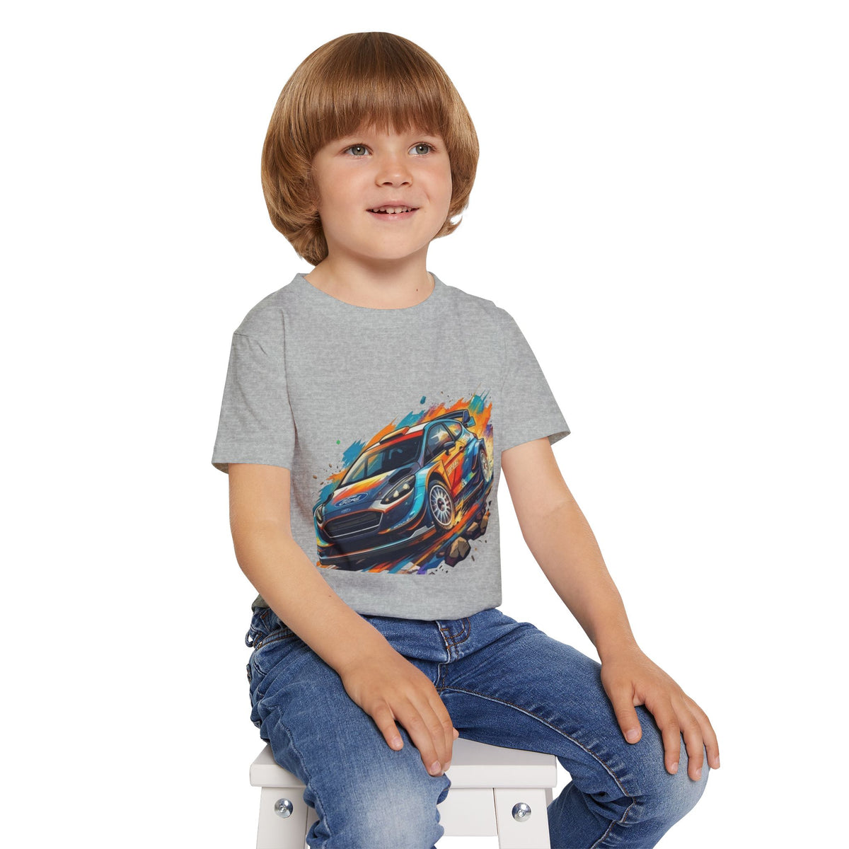 Rally Race Car Toddler T-shirt | Colorful Speed Illustration