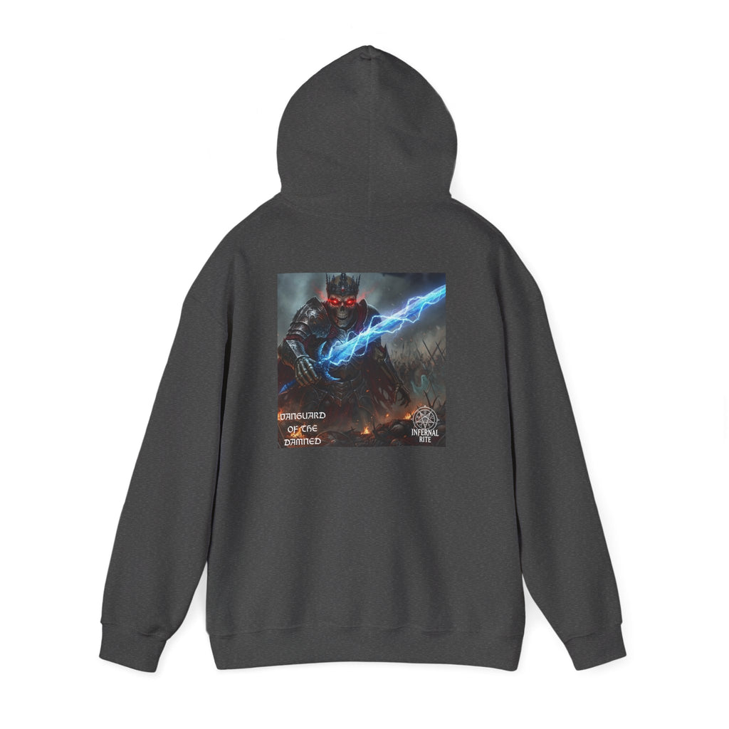 Infernal Rite™ Hoodie, Vanguard of Damned Sweatshirt, Dark Fantasy Heavy Metal Band Merchandise Graphic Pullover