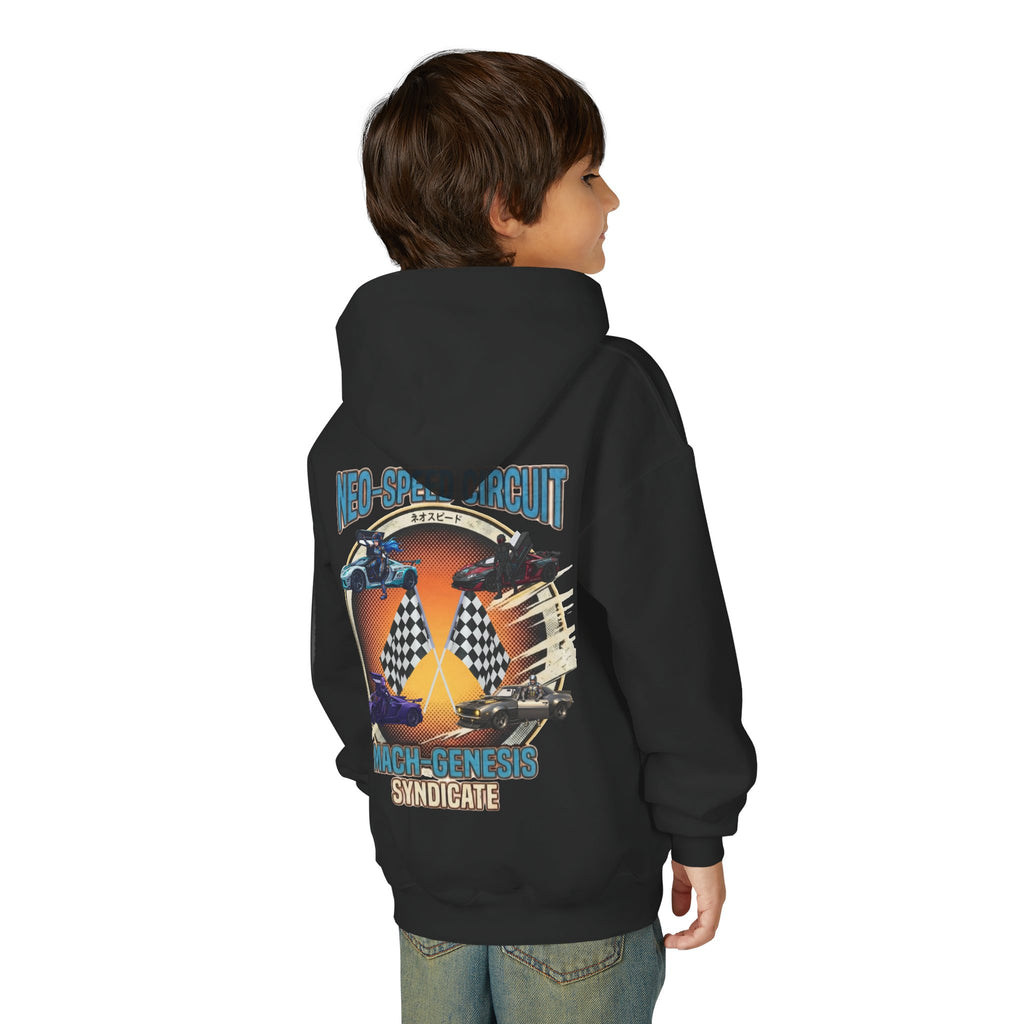 Blue Hair Heroine Hoodie, Mach Genesis Car Sweatshirt, Solo Driver Retro Anime Graphic Unisex Pullover
