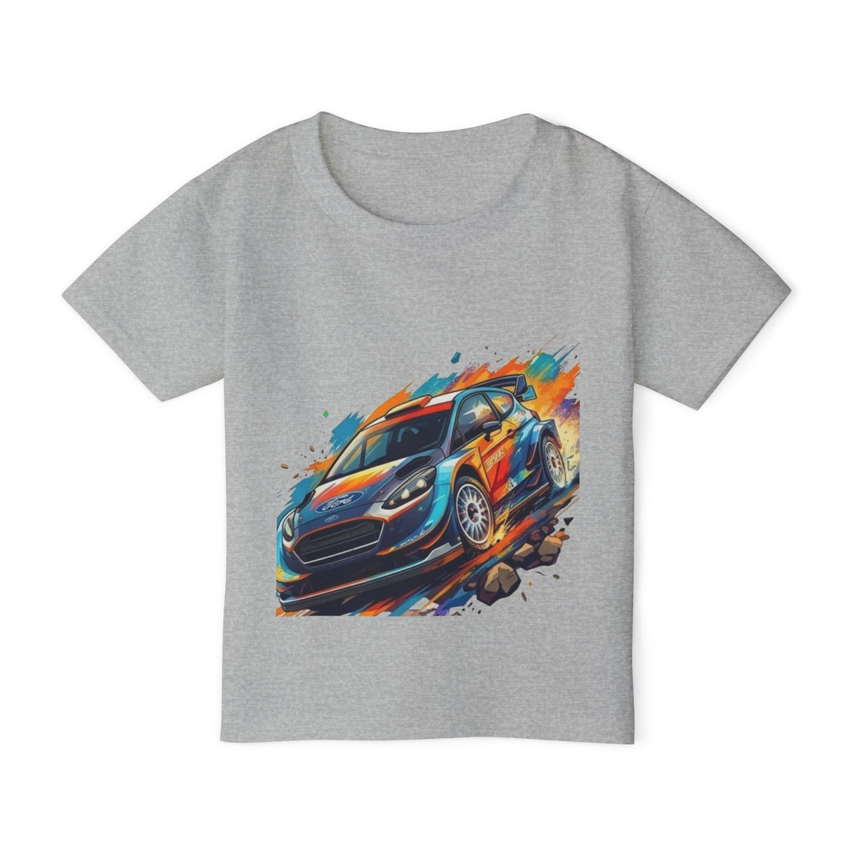 Rally Race Car Toddler T-shirt | Colorful Speed Illustration