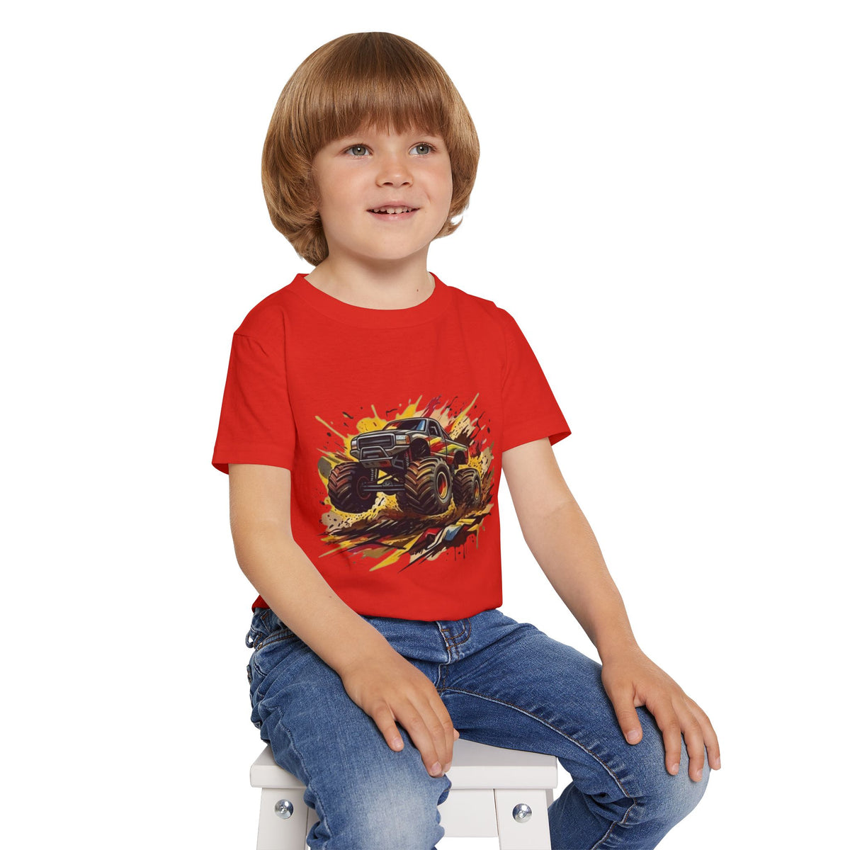 Monster Truck Smash Toddler T-shirt | Mud Splash Racing Tee