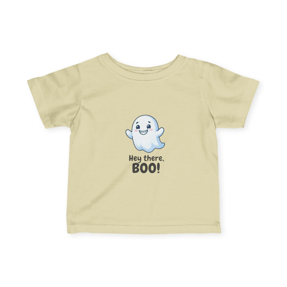 Spook and Snuggle Infant Tee, Greeting Friendly Ghost Baby Clothes, Hey There Boo Text Floating Autumn Newborn Outfit