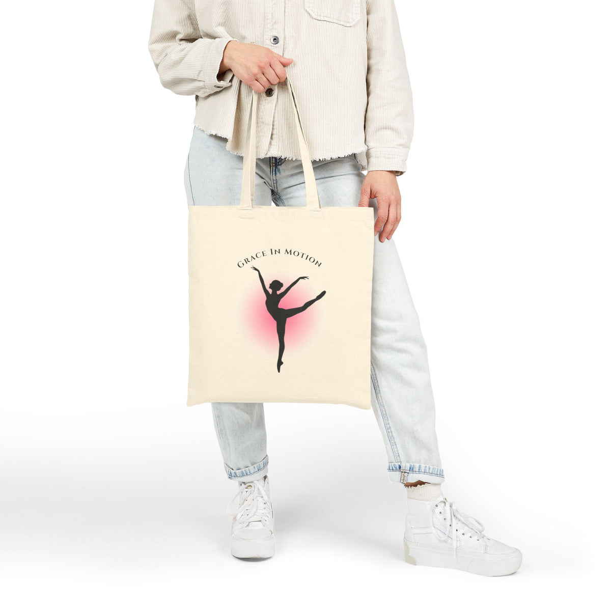 Ballet Dancer Canvas Bag, Ballerina Accessories Tote, Personalized Dance Studio Bag, Cute Recital Gift for Ballerinas