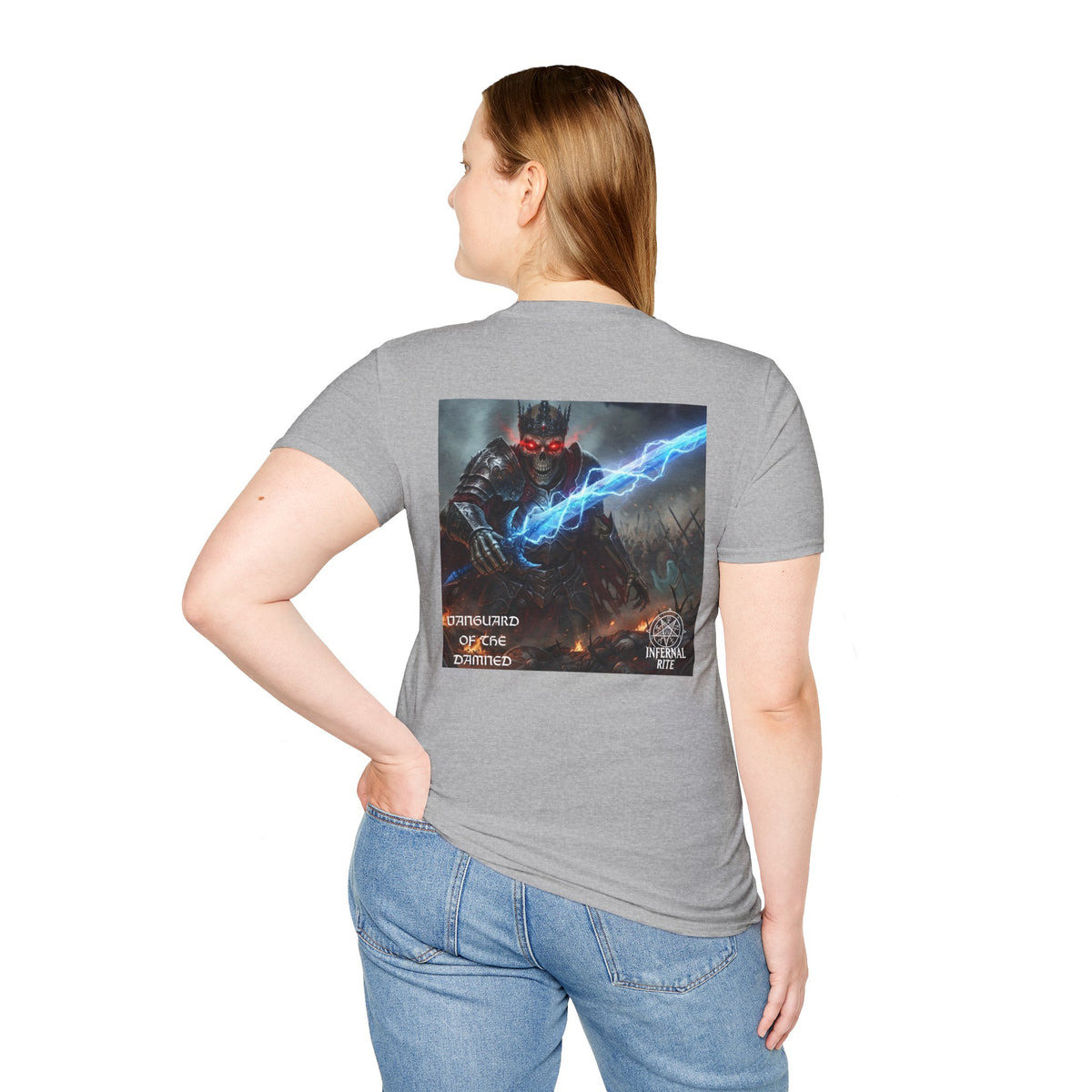 Infernal Rite Tee, Vanguard of Damned Shirt, Dark Fantasy Heavy Metal Band Merchandise Graphic Tee