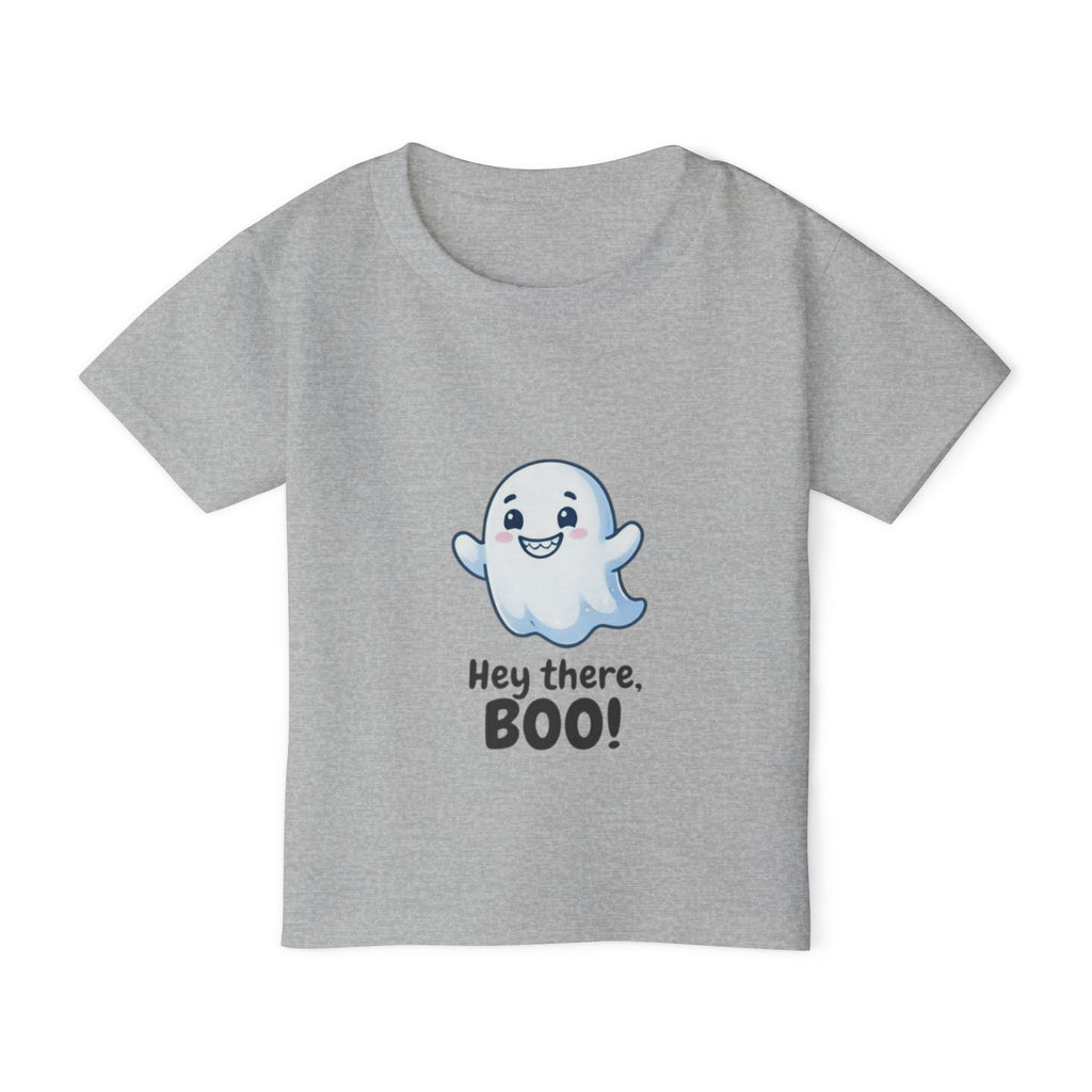 Hey There Boo Toddler Tee | Kawaii Ghost Halloween Kids Shirt