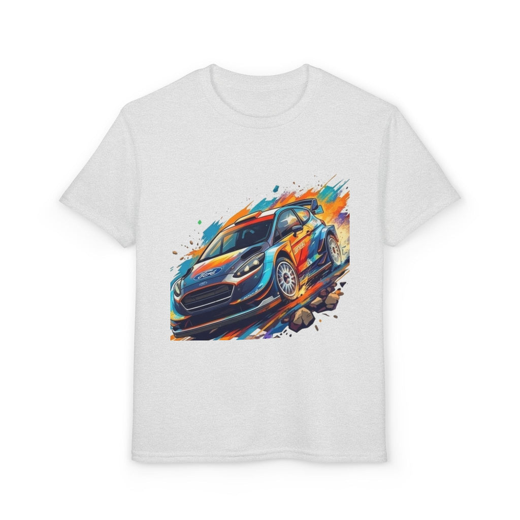 Colorful Rally Race Car Youth T-Shirt | Rally Car Graphic Tee