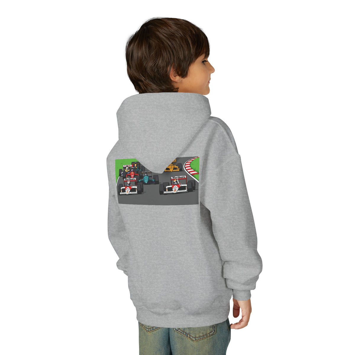 Grid Pack Hoodie, Turbo Era Sweatshirt, Vintage Grand Prix Back Graphic Unisex Pullover