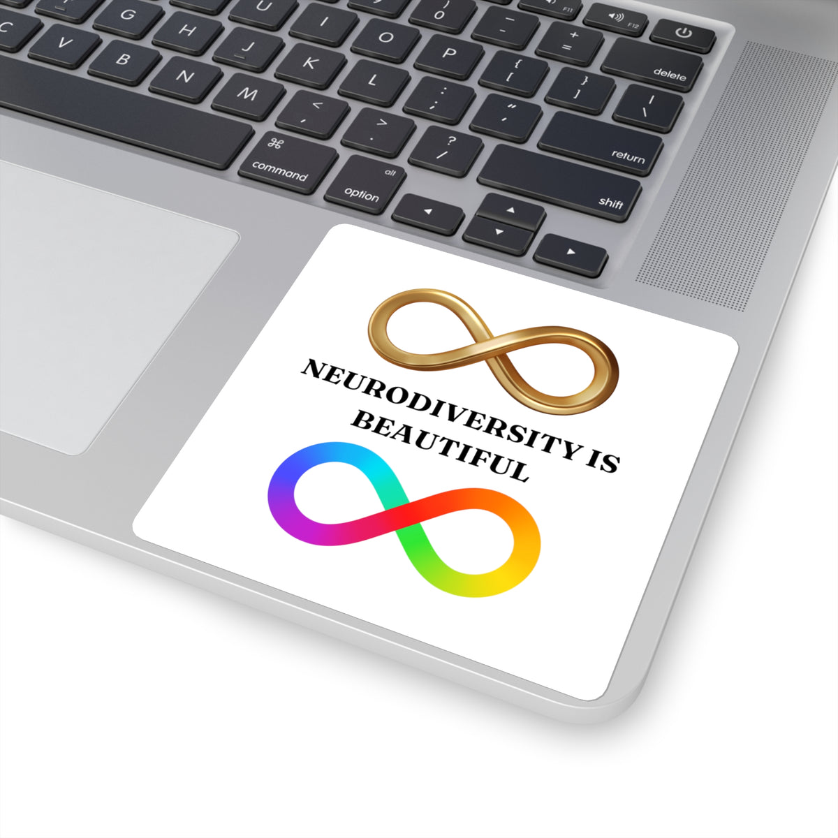 Neurodiversity Is Beautiful Square Vinyl Sticker - Autism Acceptance Loop
