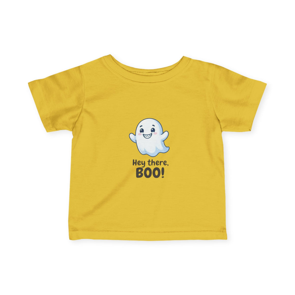 Spook and Snuggle Infant Tee, Greeting Friendly Ghost Baby Clothes, Hey There Boo Text Floating Autumn Newborn Outfit