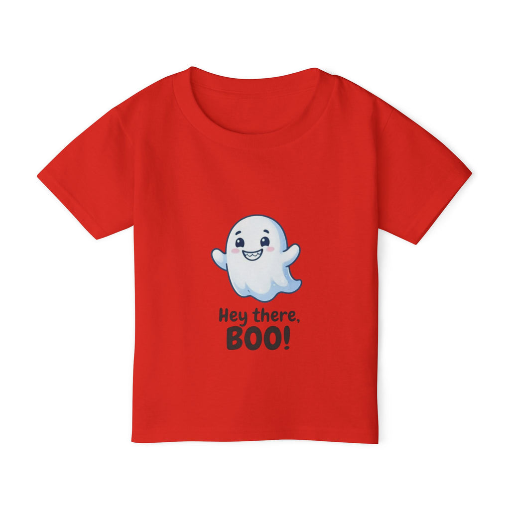 Hey There Boo Toddler Tee | Kawaii Ghost Halloween Kids Shirt