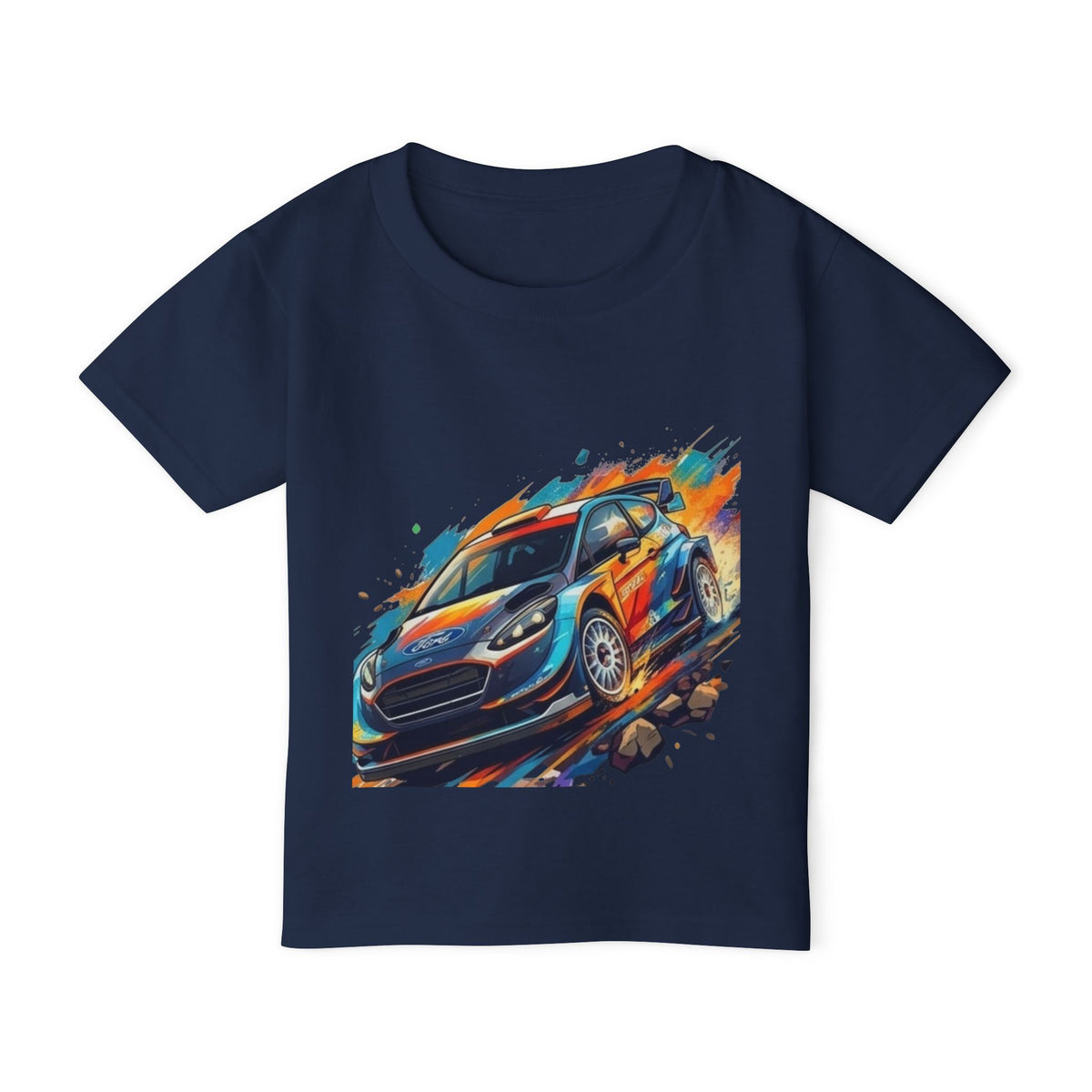 Rally Race Car Toddler T-shirt | Colorful Speed Illustration