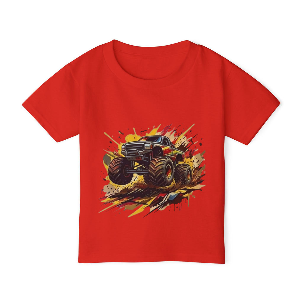 Monster Truck Smash Toddler T-shirt | Mud Splash Racing Tee