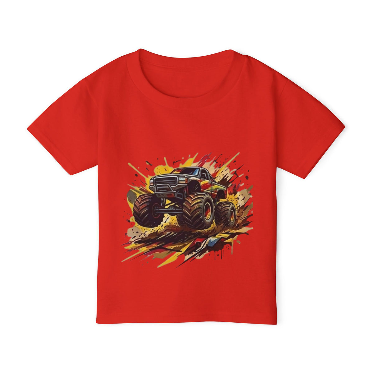 Monster Truck Smash Toddler T-shirt | Mud Splash Racing Tee