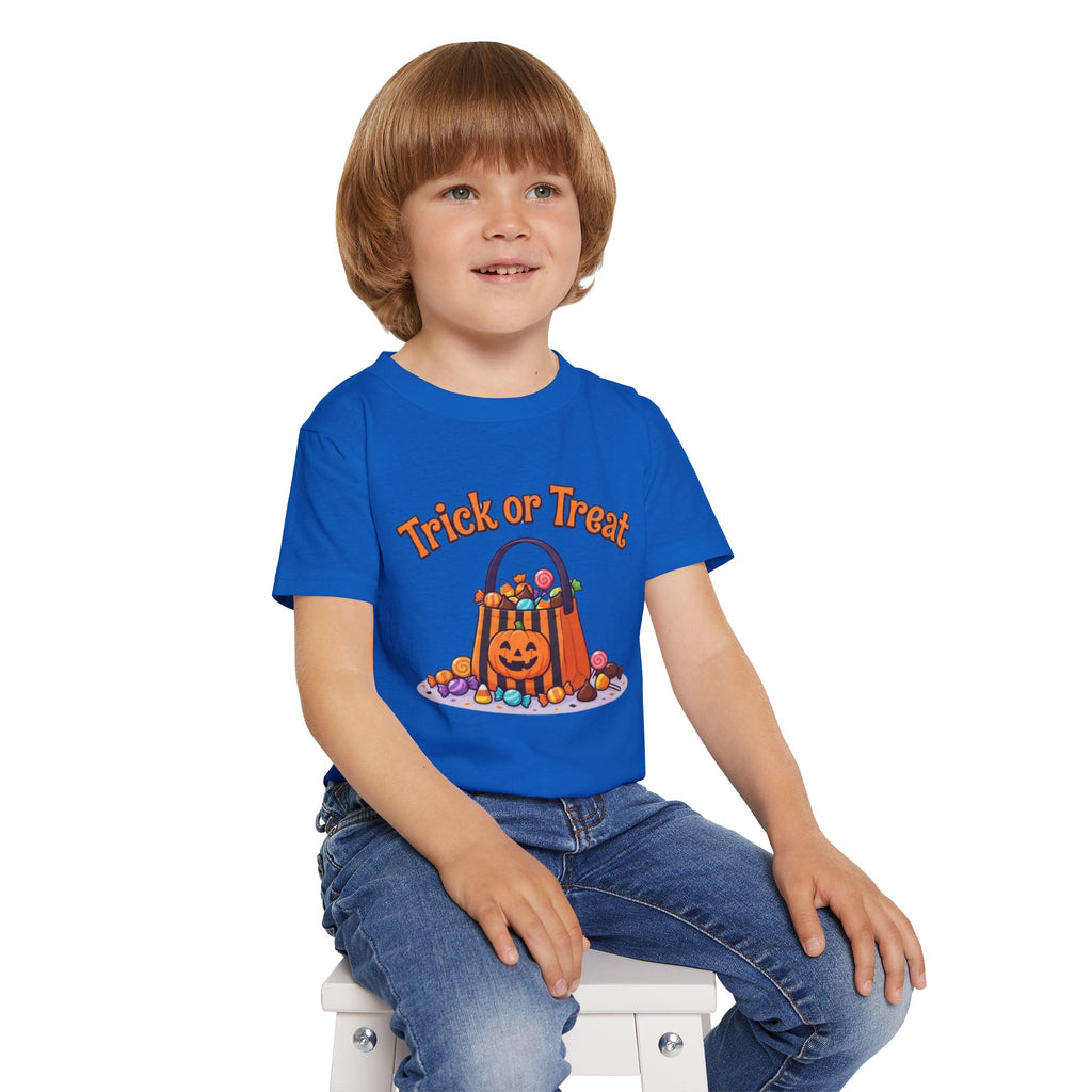 Candy Bucket Halloween Toddler Tee | Retro Trick-or-Treat Kids Shirt