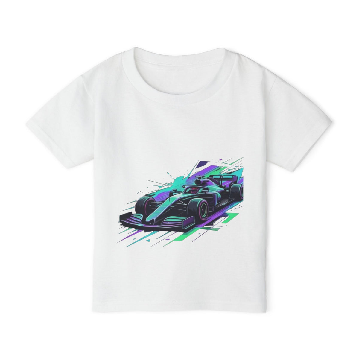 Neon Race Car Toddler T-shirt | Speed Formula Racing Graphic