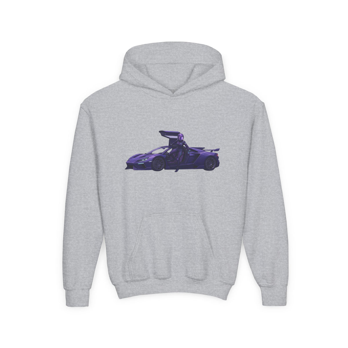 Kids Front Hoodie, Mach Genesis Solo Car Kids Sweatshirt, Youth Driver Retro Anime Graphic Pullover
