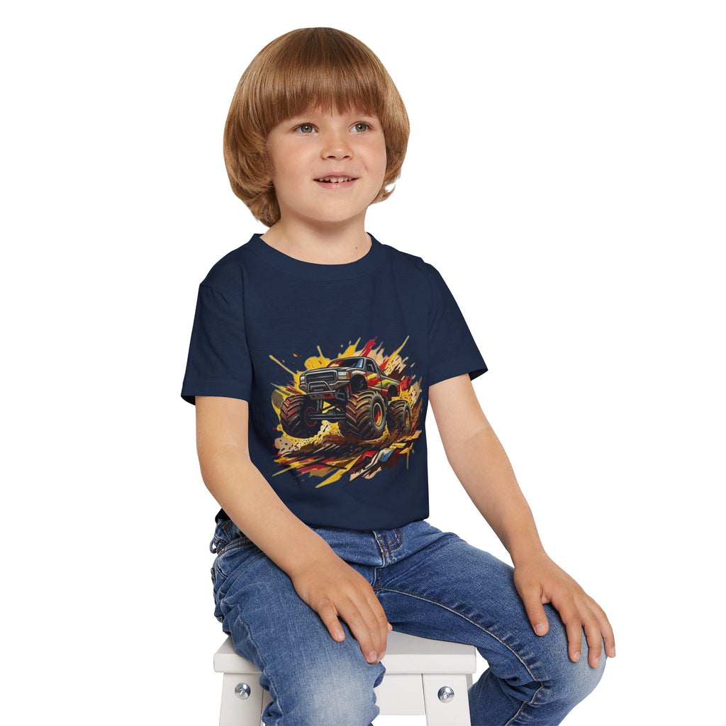 Monster Truck Smash Toddler T-shirt | Mud Splash Racing Tee