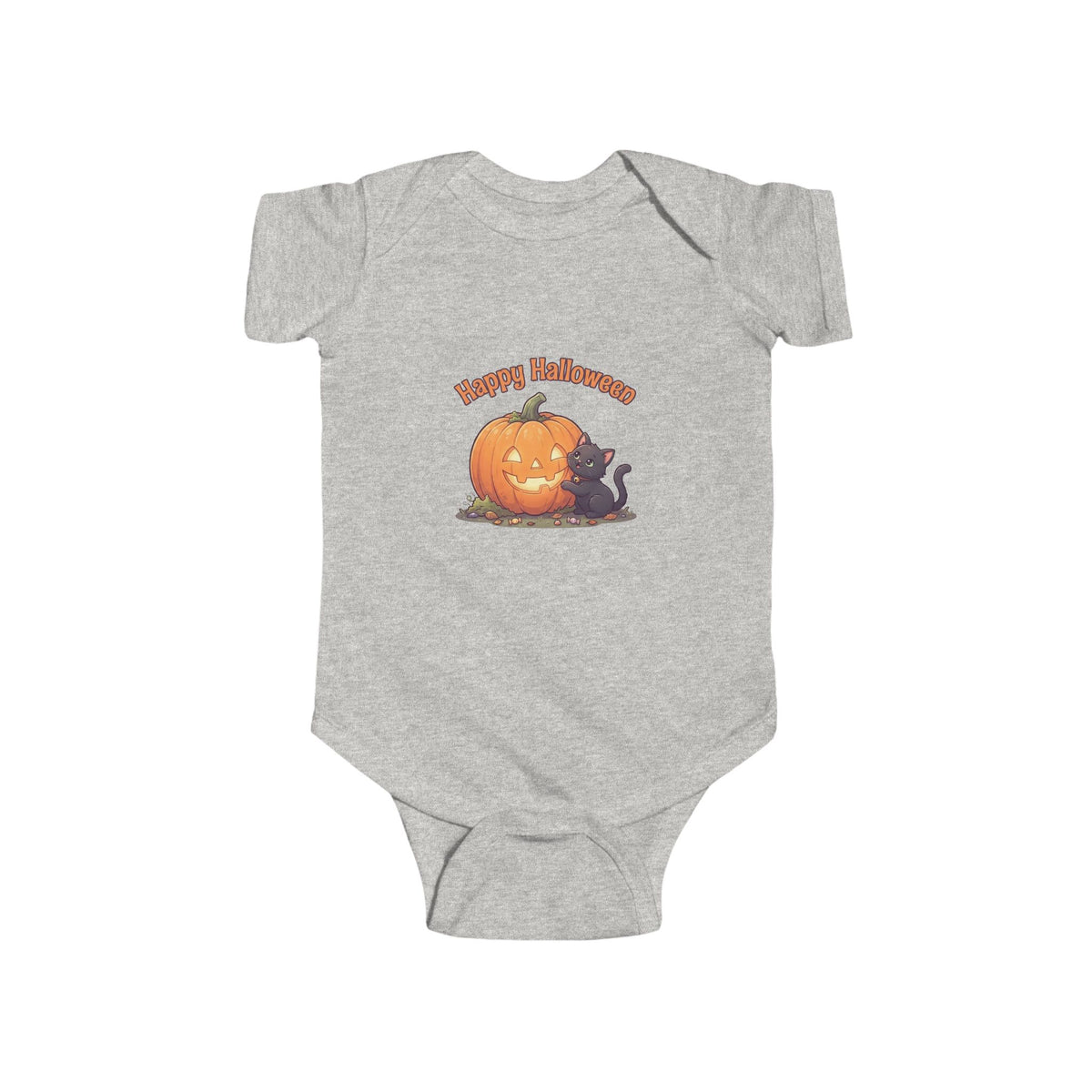 Black Cat Halloween Baby Bodysuit | Feline Companion Infant Onesie