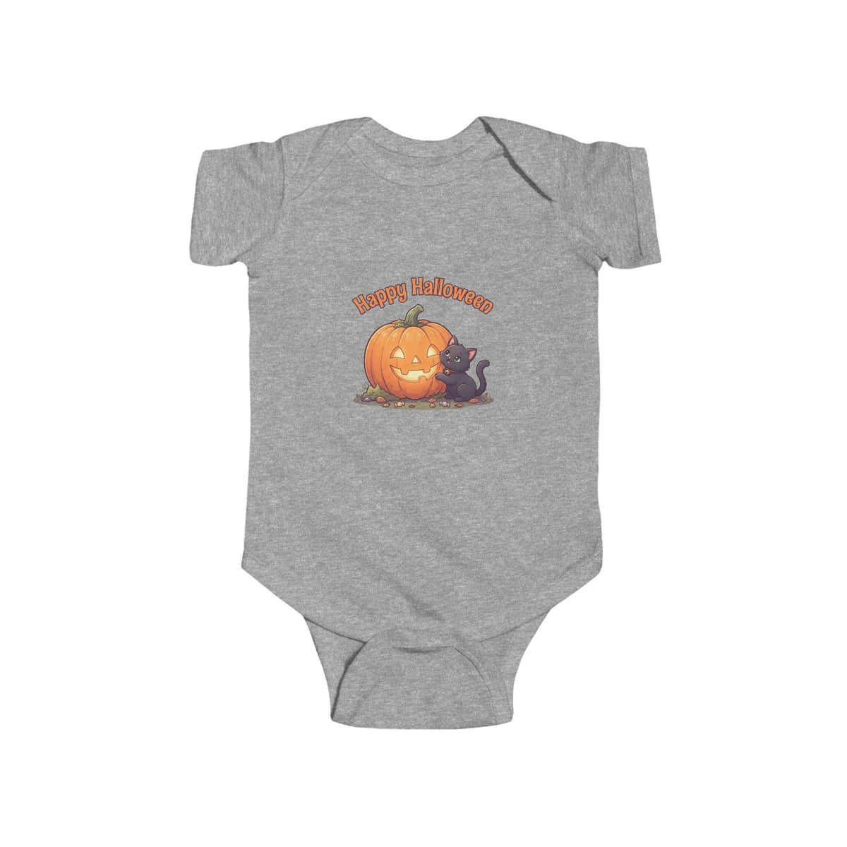 Black Cat Halloween Baby Bodysuit | Feline Companion Infant Onesie