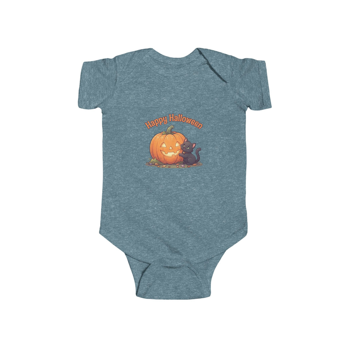 Black Cat Halloween Baby Bodysuit | Feline Companion Infant Onesie