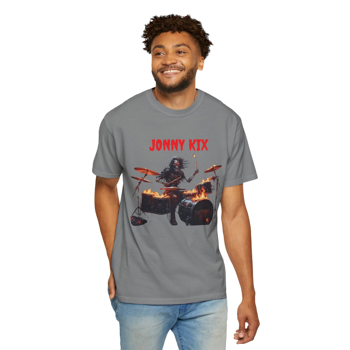 Infernal Rite  "Jonny Kix" Drummer Rock Band Tee