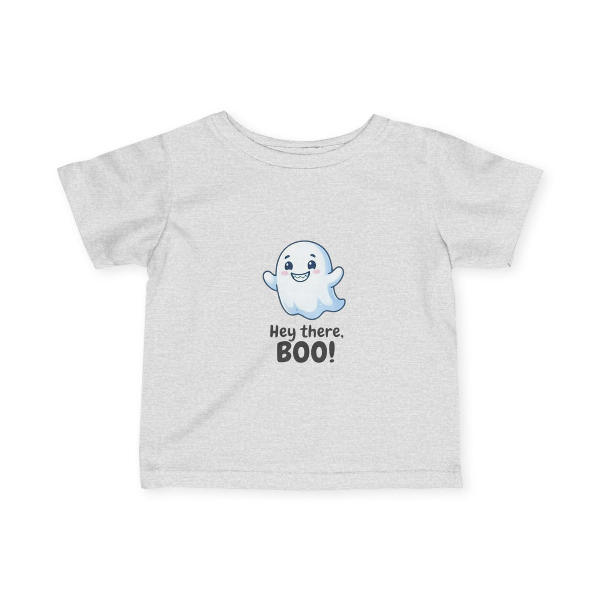 Spook and Snuggle Infant Tee, Greeting Friendly Ghost Baby Clothes, Hey There Boo Text Floating Autumn Newborn Outfit