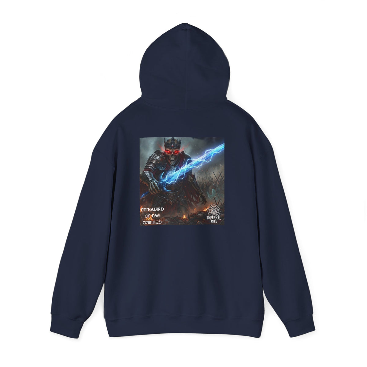 Infernal Rite™ Hoodie, Vanguard of Damned Sweatshirt, Dark Fantasy Heavy Metal Band Merchandise Graphic Pullover
