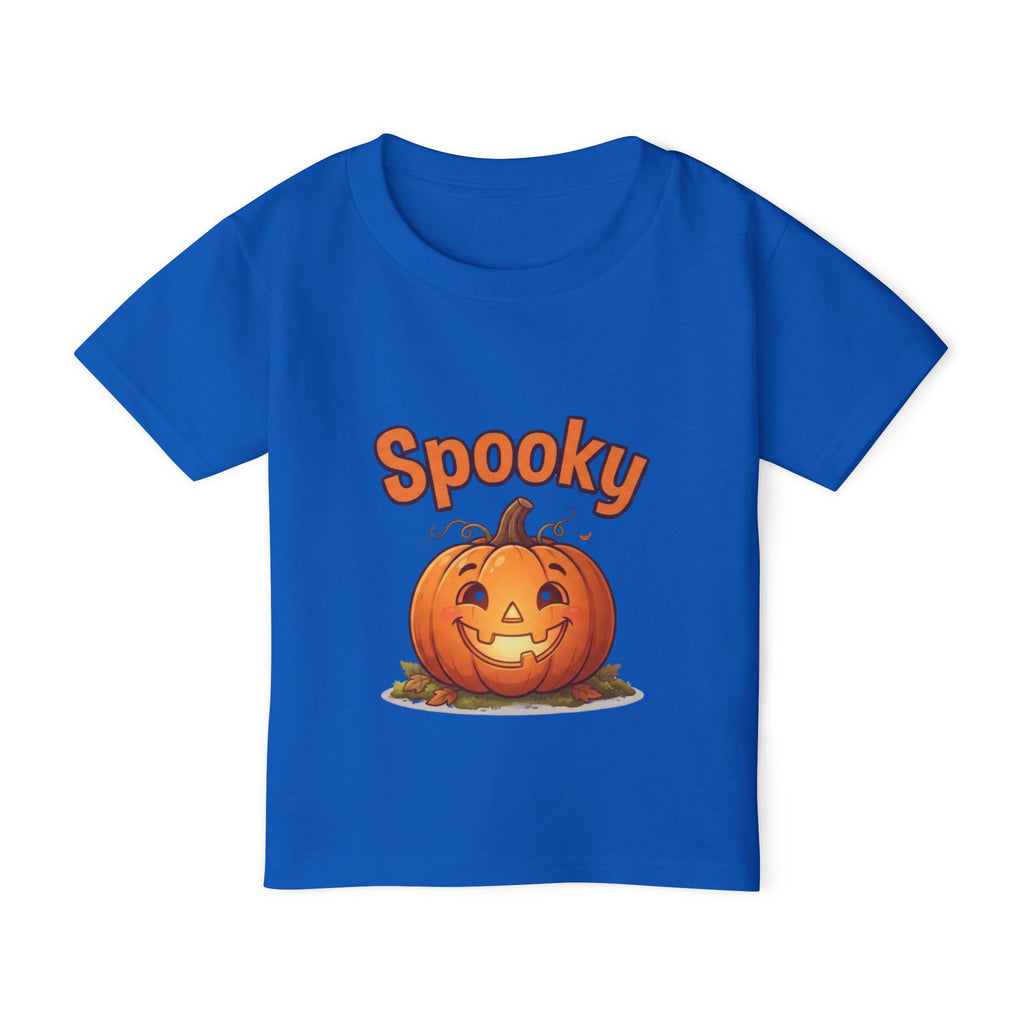 Halloween Pumpkin Toddler Tee | Bubbly Text Kids Spooky Shirt