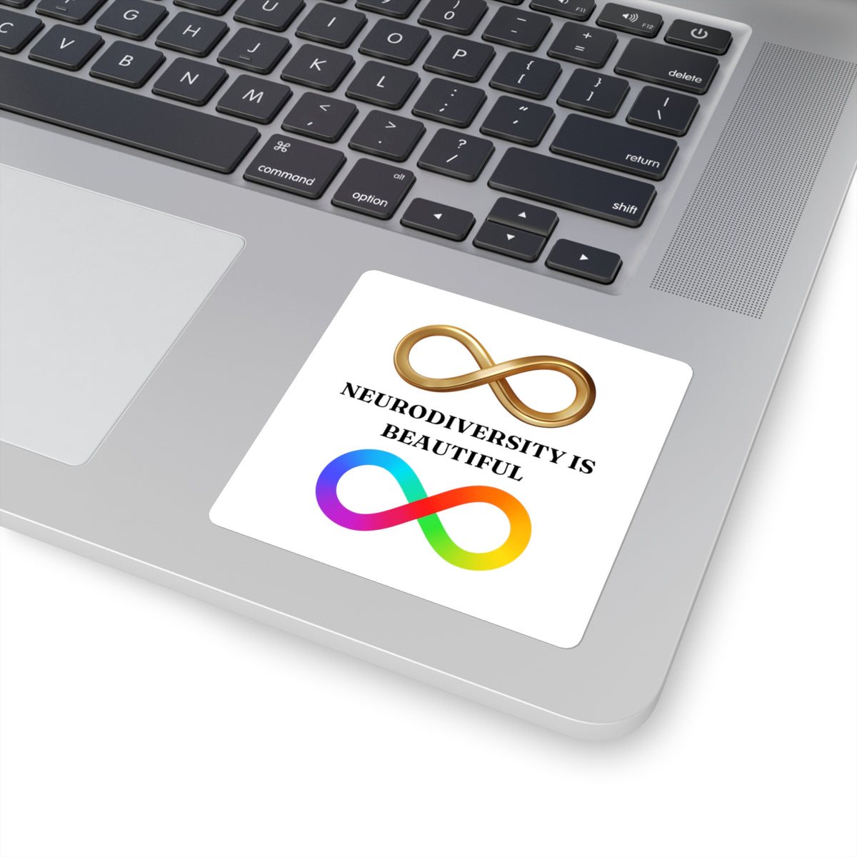 Neurodiversity Is Beautiful Square Vinyl Sticker - Autism Acceptance Loop