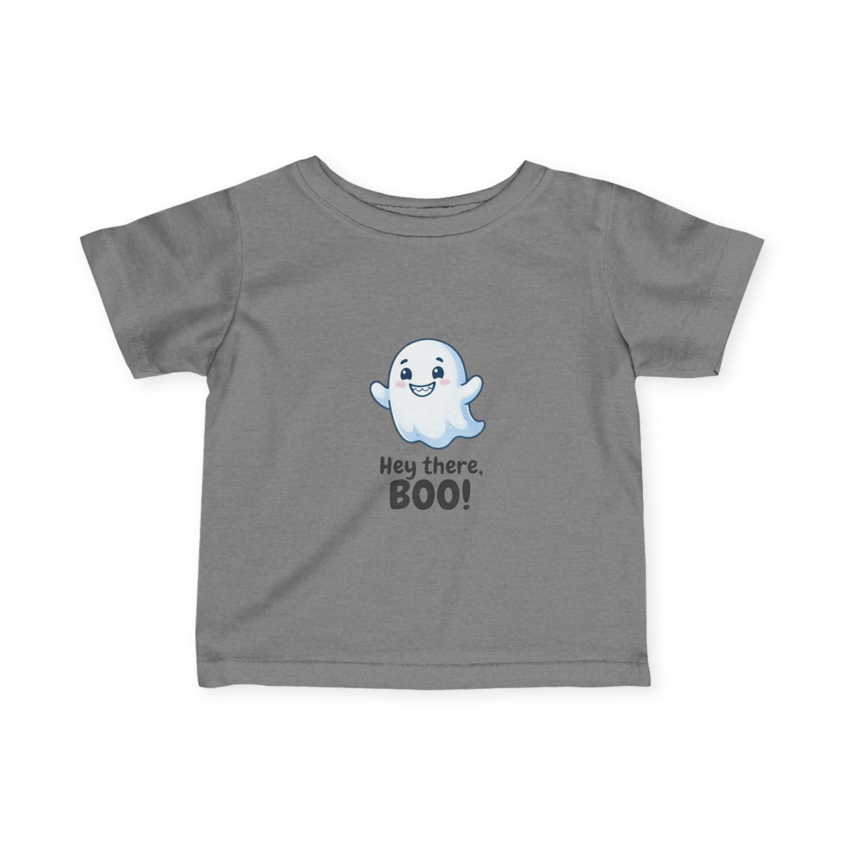 Spook and Snuggle Infant Tee, Greeting Friendly Ghost Baby Clothes, Hey There Boo Text Floating Autumn Newborn Outfit