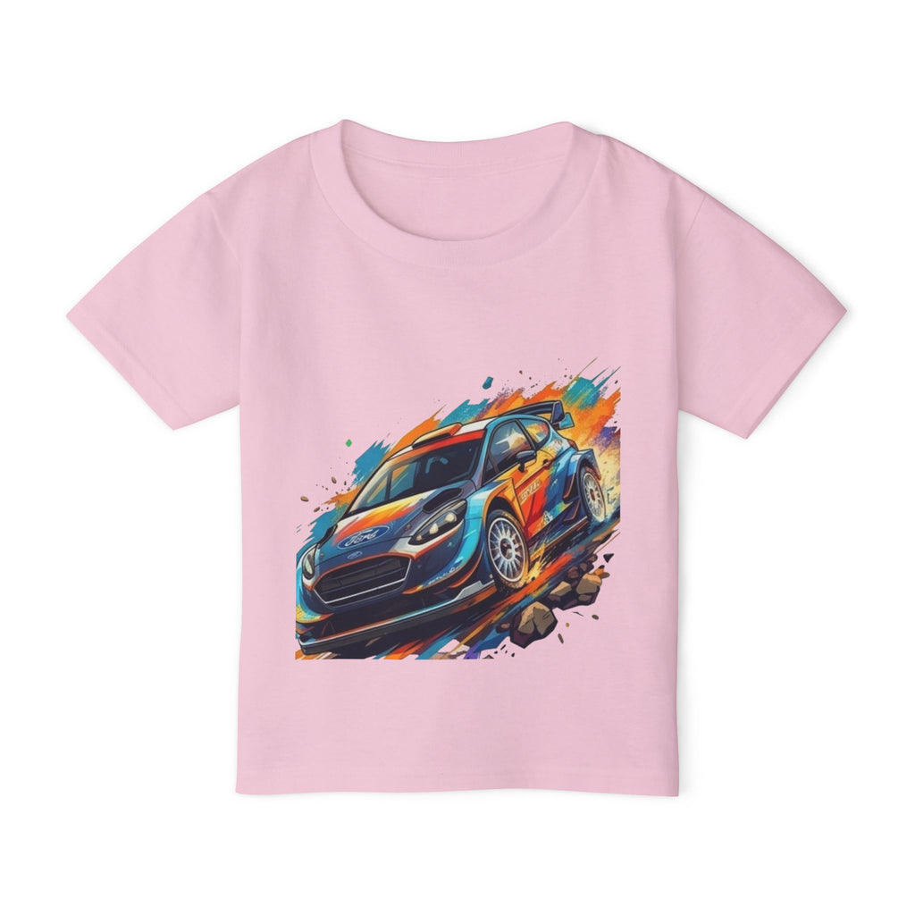 Rally Race Car Toddler T-shirt | Colorful Speed Illustration