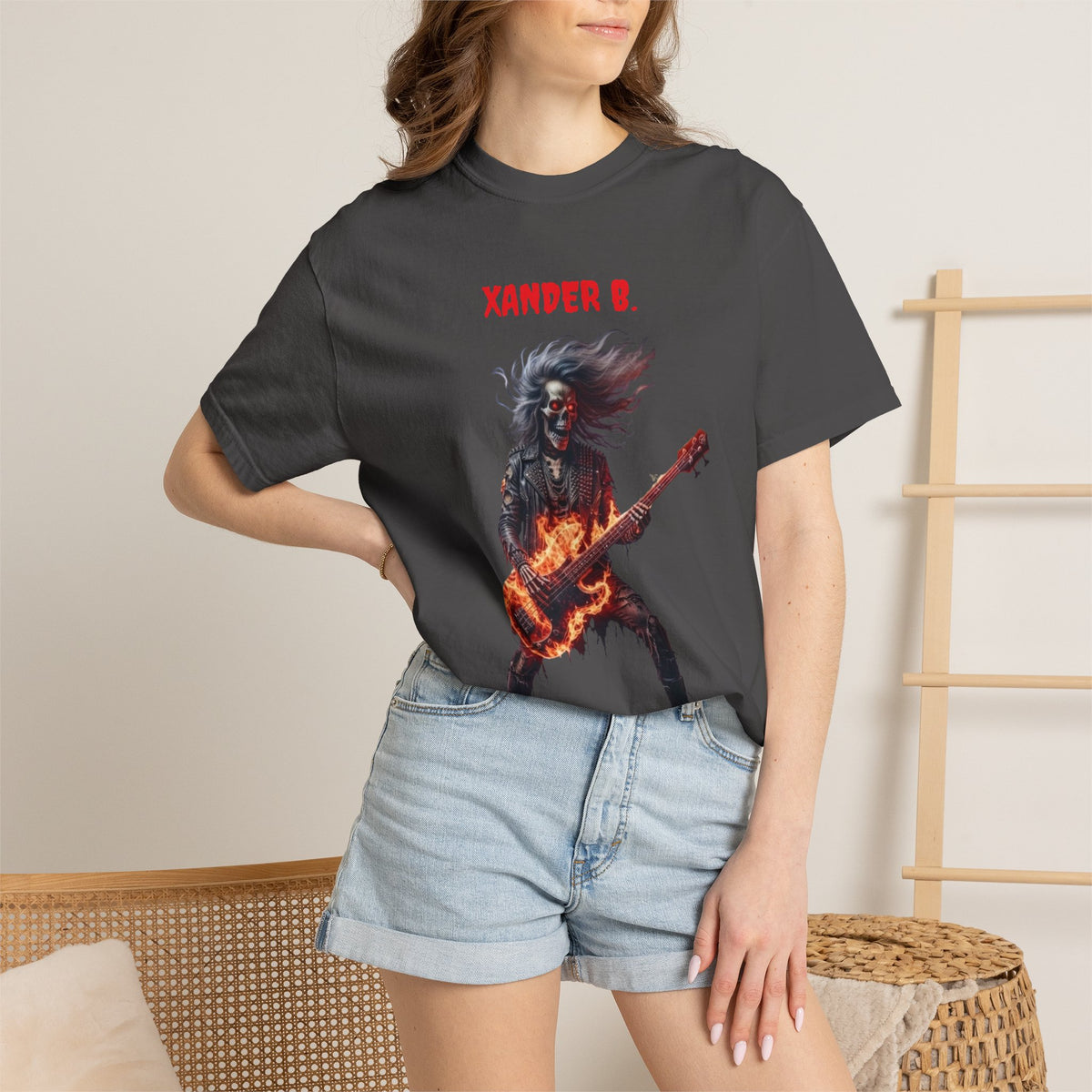 Infernal Rite "XANDER B" Heavyweight Streetwear Metal Bass Guitarist Tee