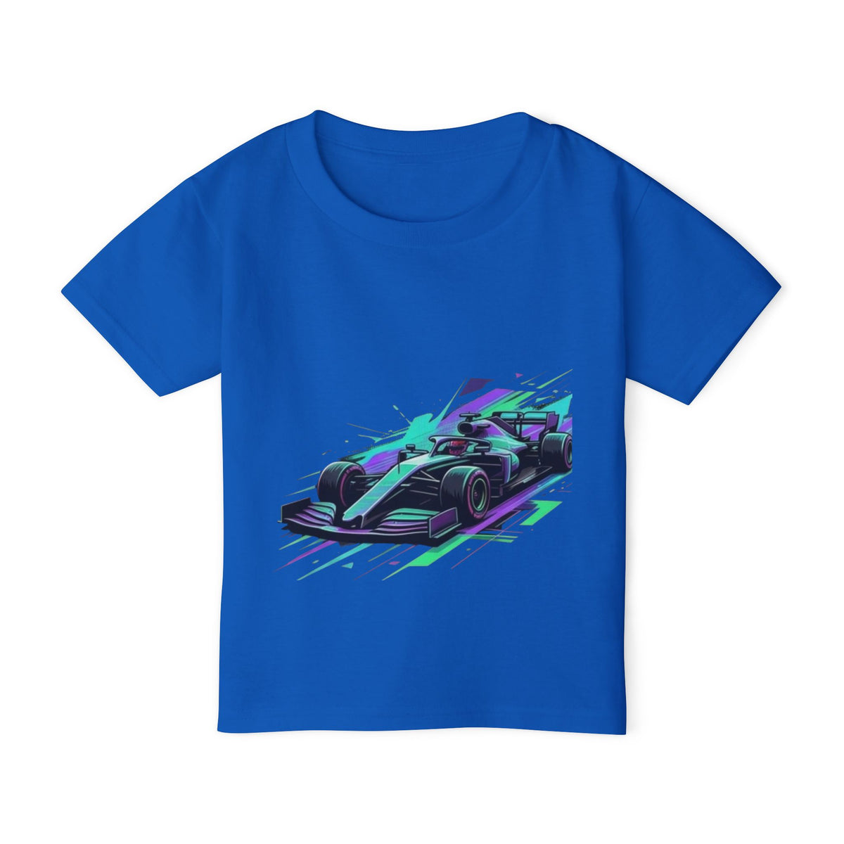 Neon Race Car Toddler T-shirt | Speed Formula Racing Graphic